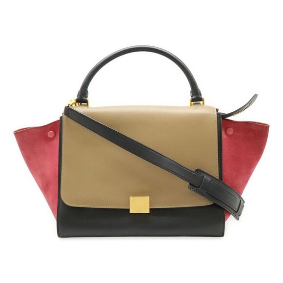 Celine Trapeze Leather Suede 2way Bag